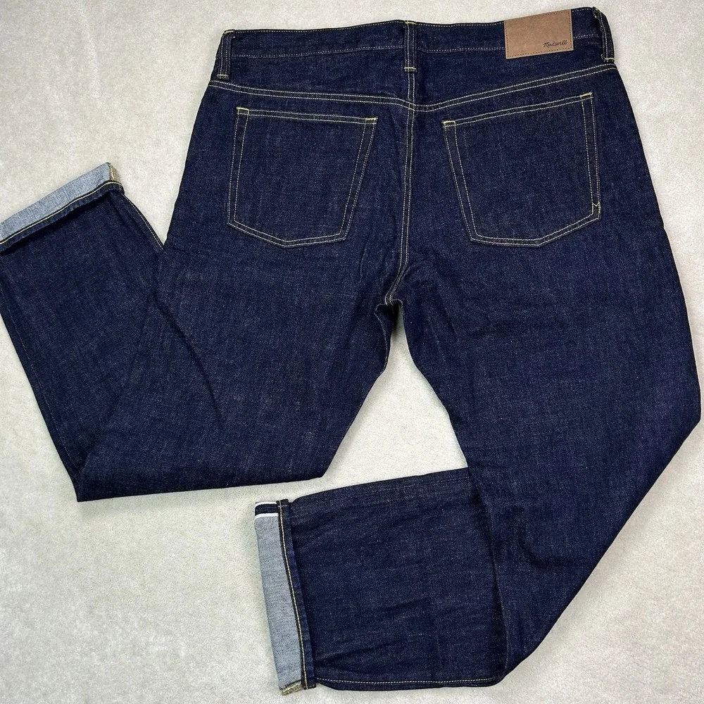 Madewell Straight Leg Jeans Men 36x32 Japanese Selvedge Denim Nihon Menpu Indigo